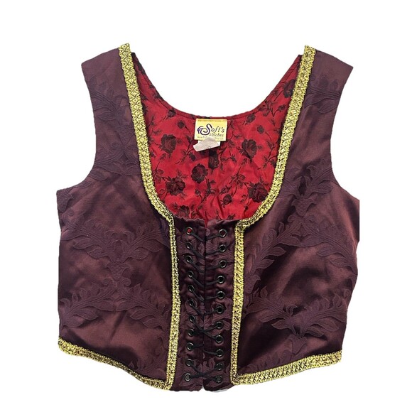 Soft's Stitches Medieval Renaissance Bodice Top Waist 37-39 in. Lace-Up Vintage - Picture 1 of 9